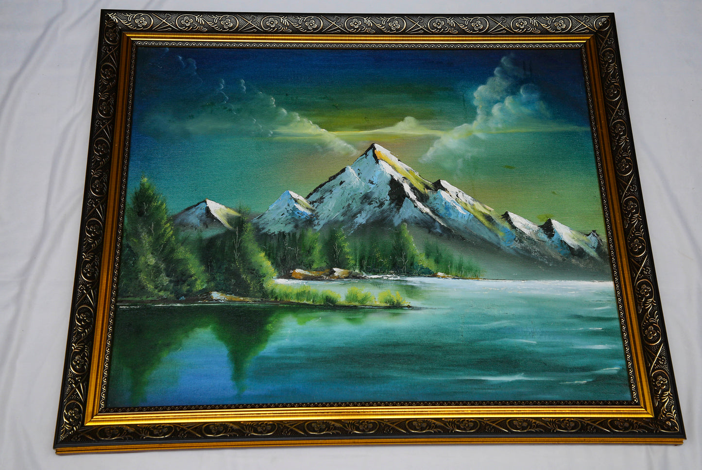 Mountain landscape oil painting handmade Indian landscape