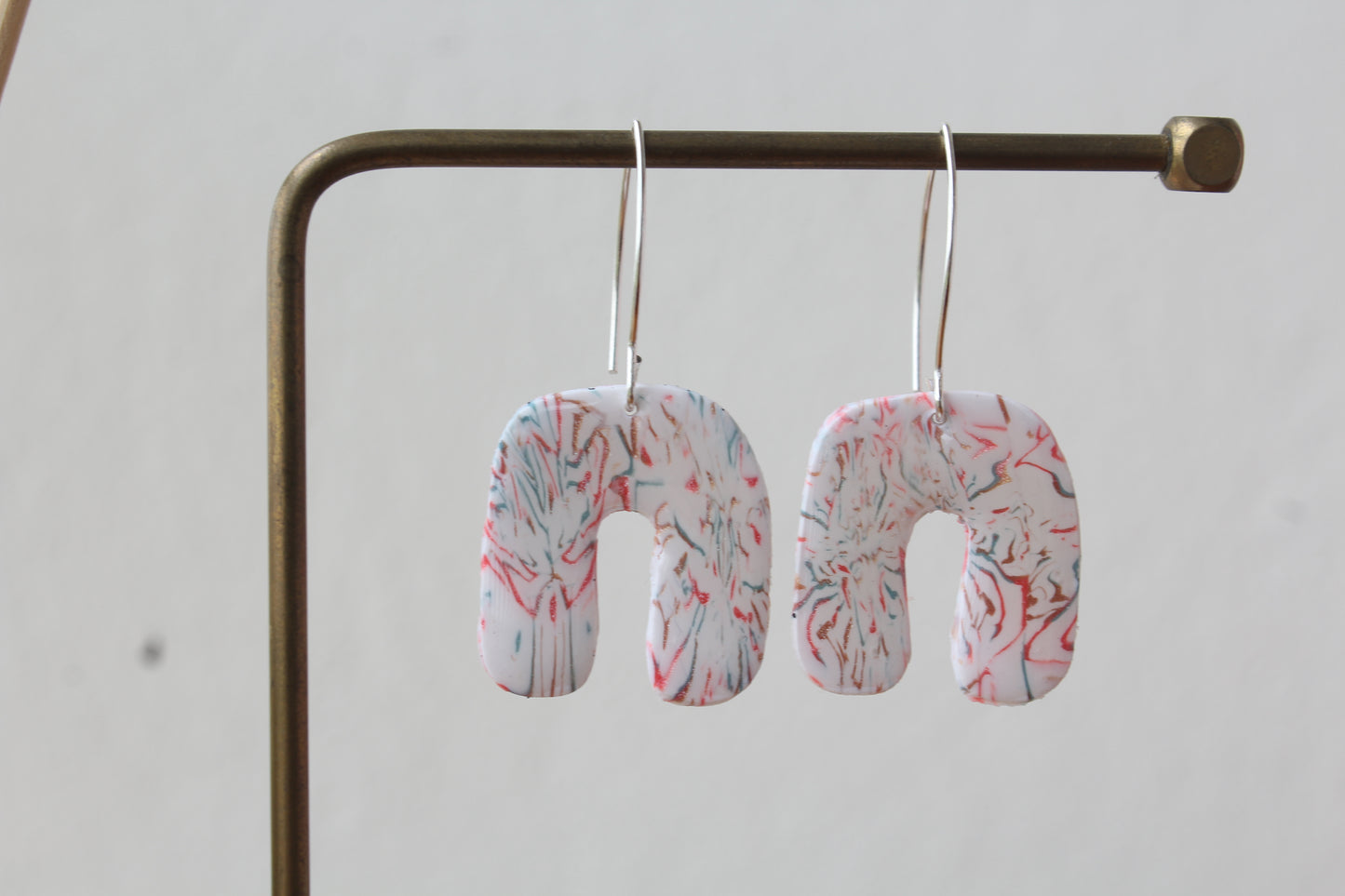 Candy cane arches earrings handmade