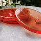 Tangerine Crystal Effect Luxe coasters