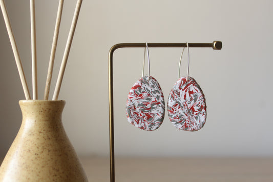 Mosaic organic earrings danglers
