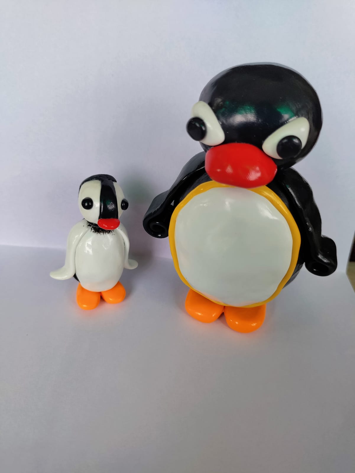 Angry Pingu and Pinga set of 2 dolls, figures, collectibles