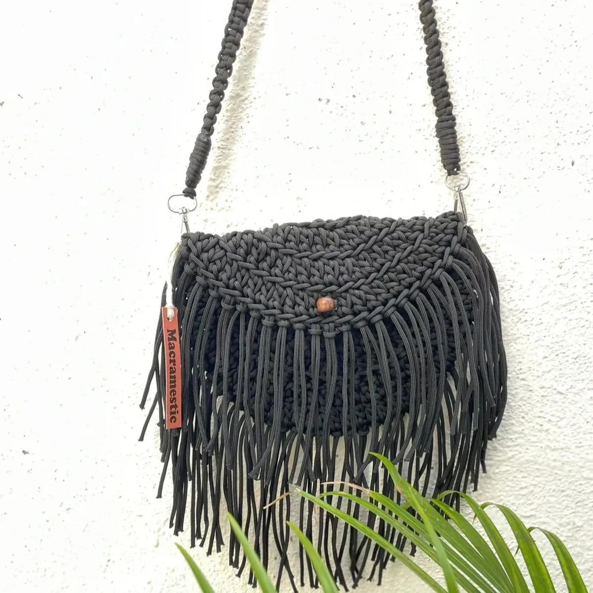 Crochet sling bag handmade