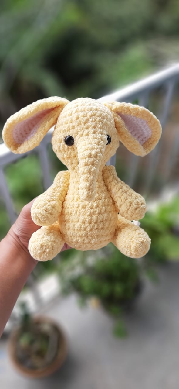 Crochet Elephant soft toy doll handmade