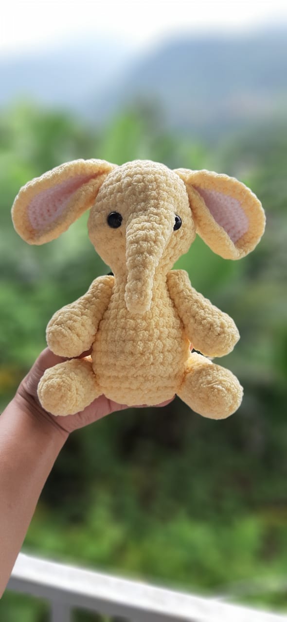Crochet Elephant soft toy doll handmade