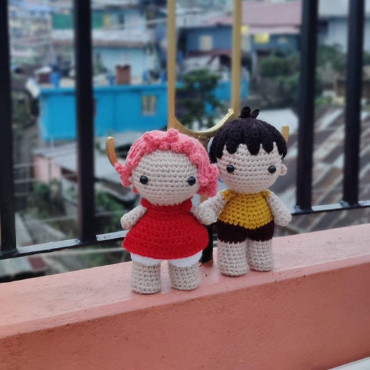 Ponyo and Suzuki plushy doll soft toy handmade