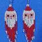 Santa Claus seed bead earrings danglers