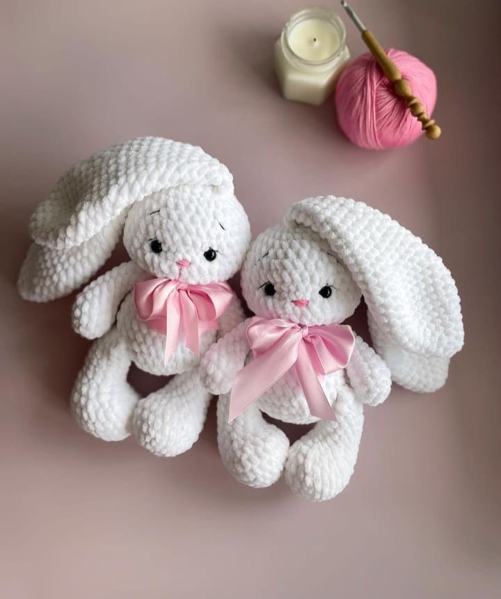 Bunny plushy, white rabbit soft toy