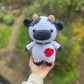Baby cow multicolour soft toy