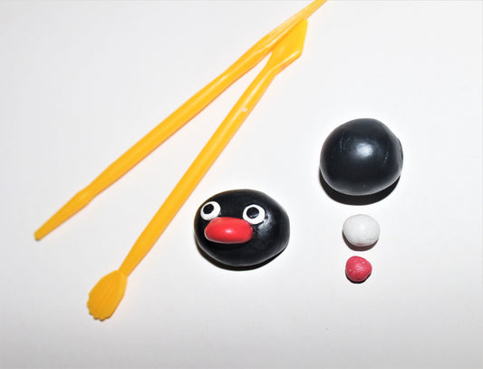 Pingu Fridge Magnet, necklace, pendant, Pingu head, penguin, handmade