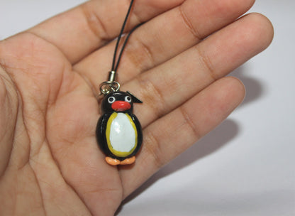 Pingu/ Pingu head/ Miniature Pingu/ Penguin keychain
