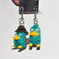 Platypus Perry Keychain/ Agent P figure, figurine, dolls, toys collectable/ earrings/ Phineas and Ferb